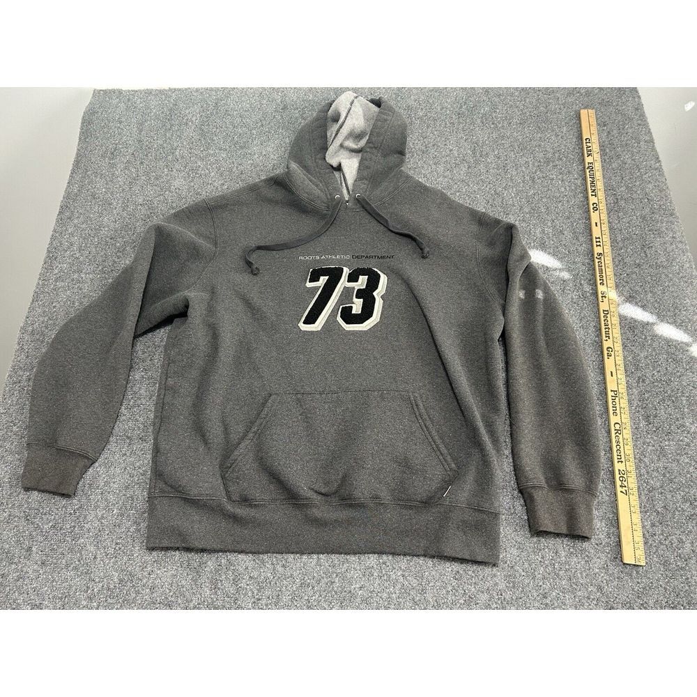 Roots 73 Sweatshirt mens XL Gray Full zip Athletics‎ Classic 90s Sports Canada